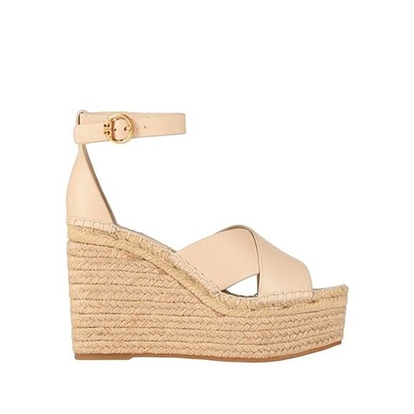 Tory Burch Tan Selby Espadrille Wedge Sandal size 11 - Picture 2 of 13